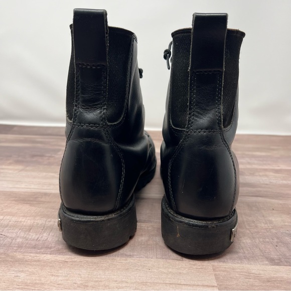 Red Wing Boots Men's Size 10 Black Leather Combat Boot. Lace Front and Side Zip - Picture 5 of 16